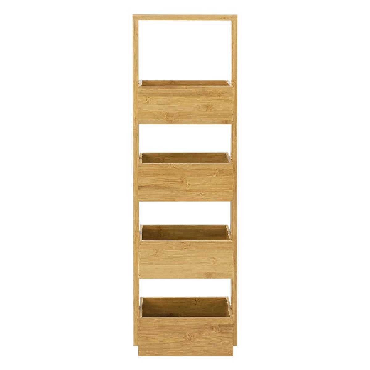 BADEZIMMERREGAL Bardu - Naturfarben, Holz (28/88/16cm) - [en.casa]