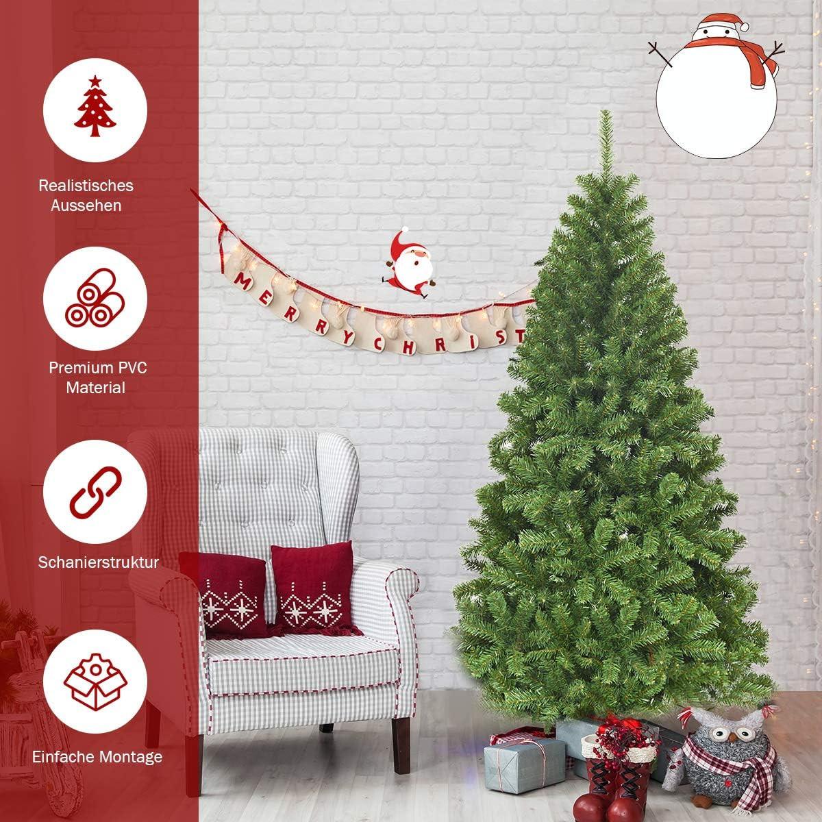 WEIHNACHTSBAUM Grün - Grün, Kunststoff (180cm) - COSTWAY