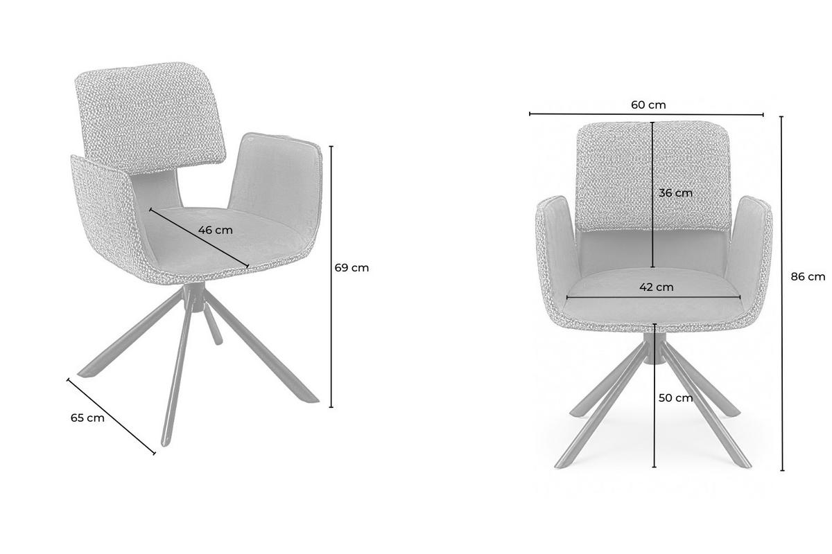 ESSZIMMERSTUHL EDENIA Grün Webstoff Drehbar (360°) (1er-Set) - Grün, Kunststoff/Textil (60/86/65cm) - KAWOLA
