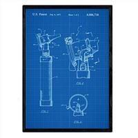 POSTER Otoskop Patent A3 Rahmenlos - Blau, Papier (29.7/5/42cm) - Nacnic