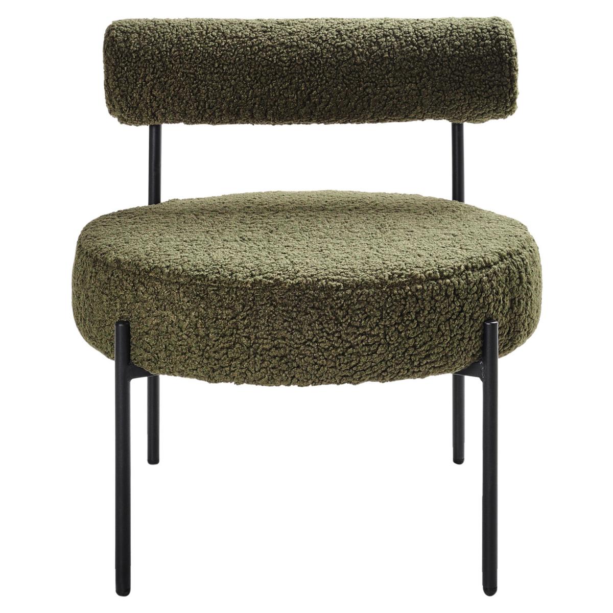 SESSEL Grün Alpha - Schwarz/Grün, Textil (60/66/60cm) - Beliani