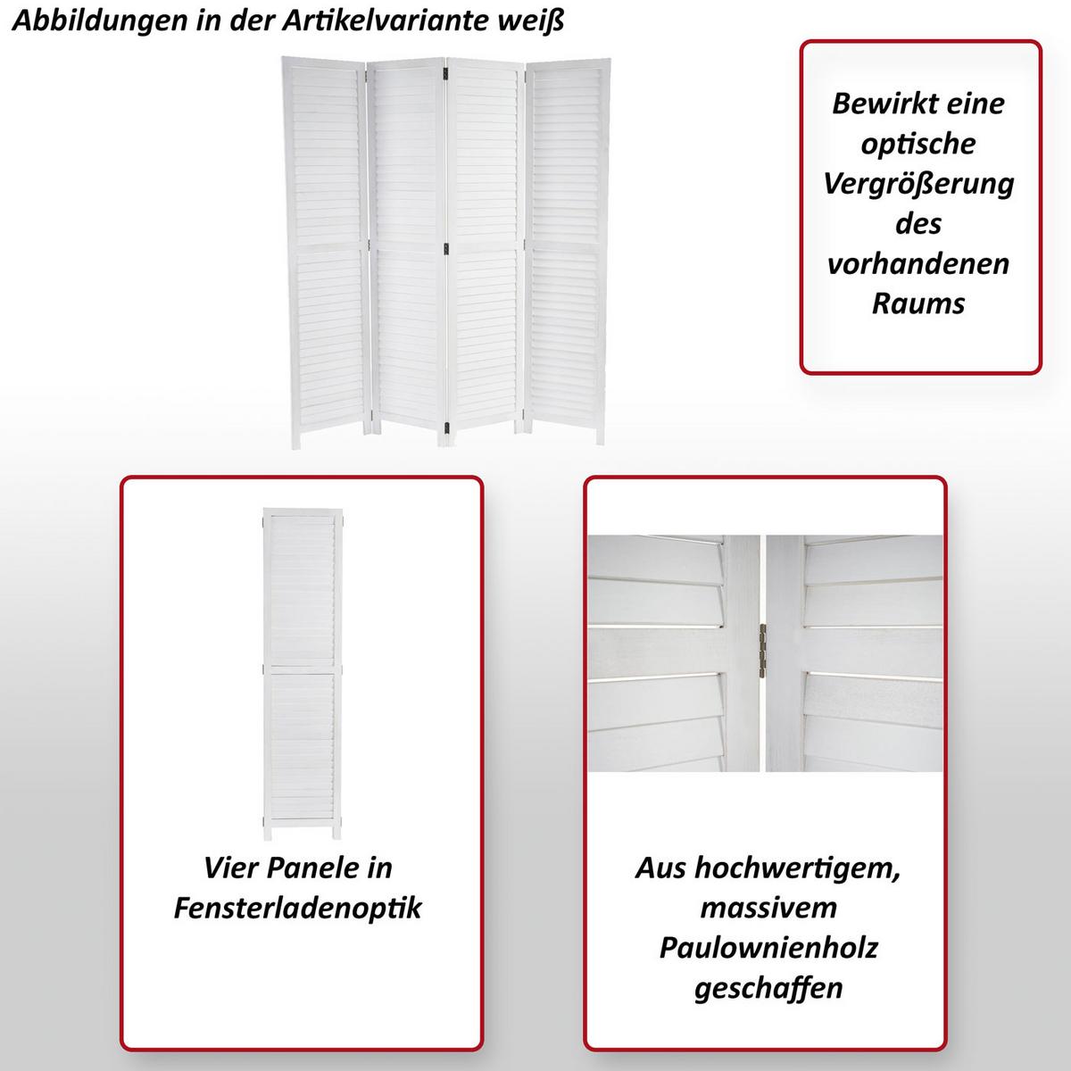 PARAVENT Braun - Braun, Holz (160/170/2cm) - MCW