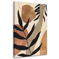 WANDBILD boho blätter und zweige - Beige, Textil (40/60cm) - Feeby