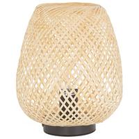 TISCHLAMPE Bomu 23/23/30 cm - Hellbraun, Holz (23/23/30cm) - Beliani