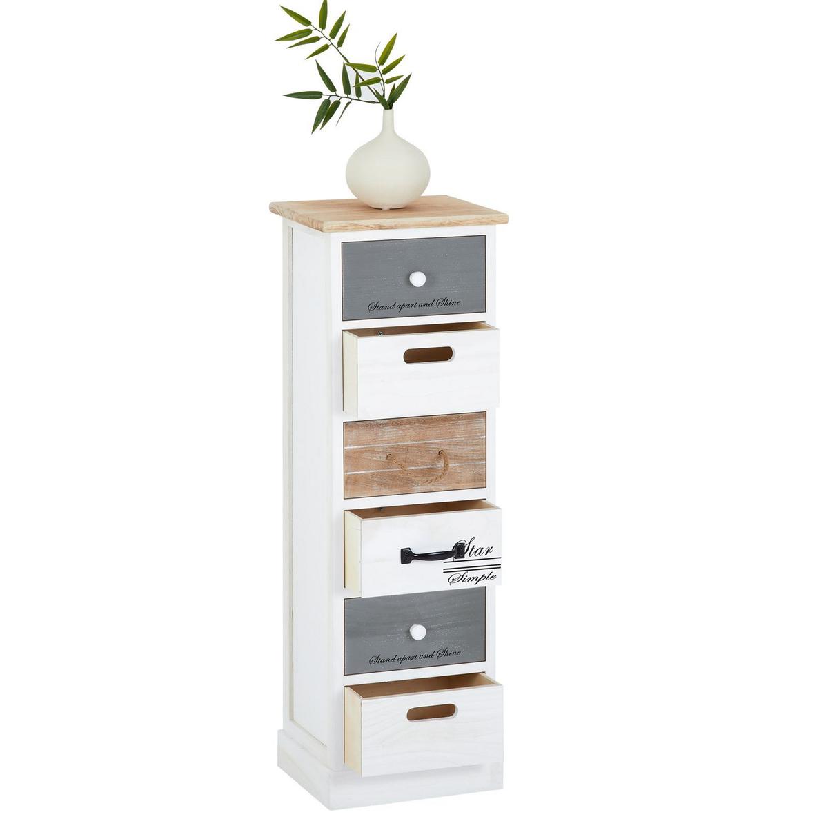 KOMMODE AVIANO weiß - Weiß, Holz (29/91/27cm) - CARO-Möbel