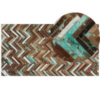 KURZFLOR-TEPPICH Amasya 150/80 cm - Braun, Fell (80/150cm) - Beliani
