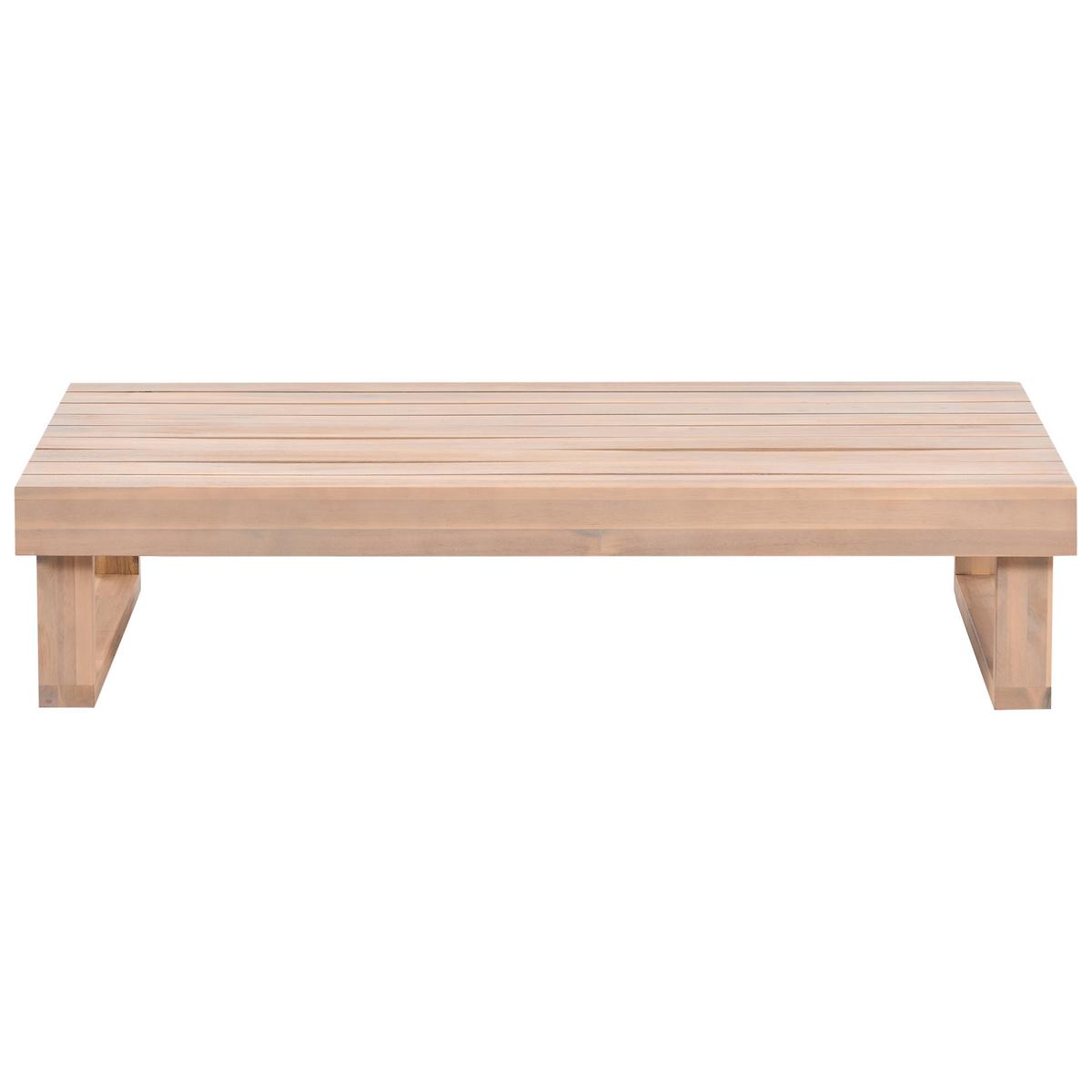 OUTDOOR-COUCHTISCH 60/110 cm zertifiziertes Akazienholz Hellbraun Marettimo - Hellbraun/Braun, Holz (60/110/25cm) - Beliani
