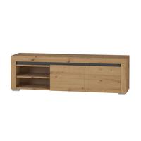 TV-MÖBEL Kasla Holz und Anthrazitgrau - Braun, Holzwerkstoff (152/47/39cm) - Petits-meubles