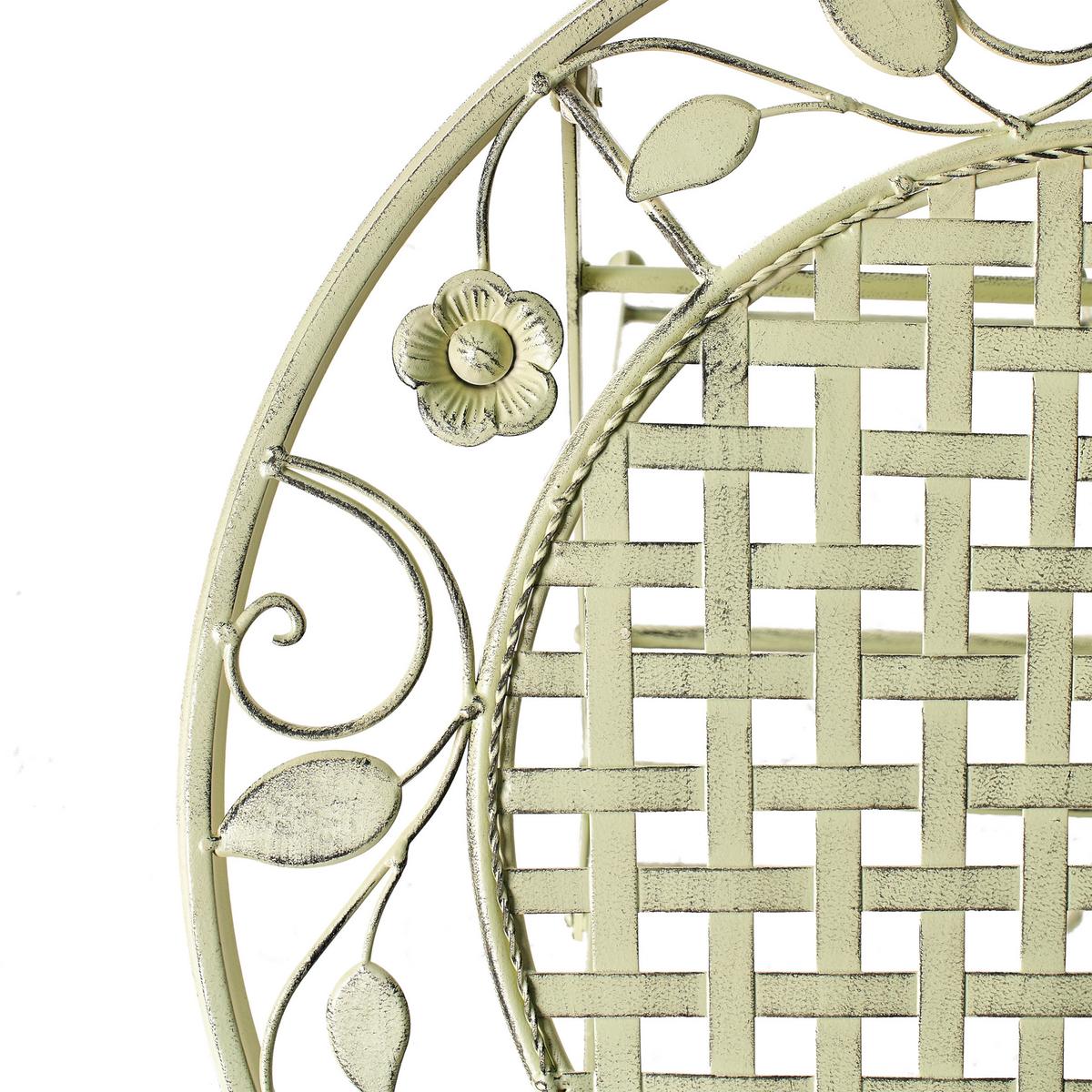 GARTEN-BARTISCH Grün Bivio - Grün, Metall (60/60/89cm) - Beliani