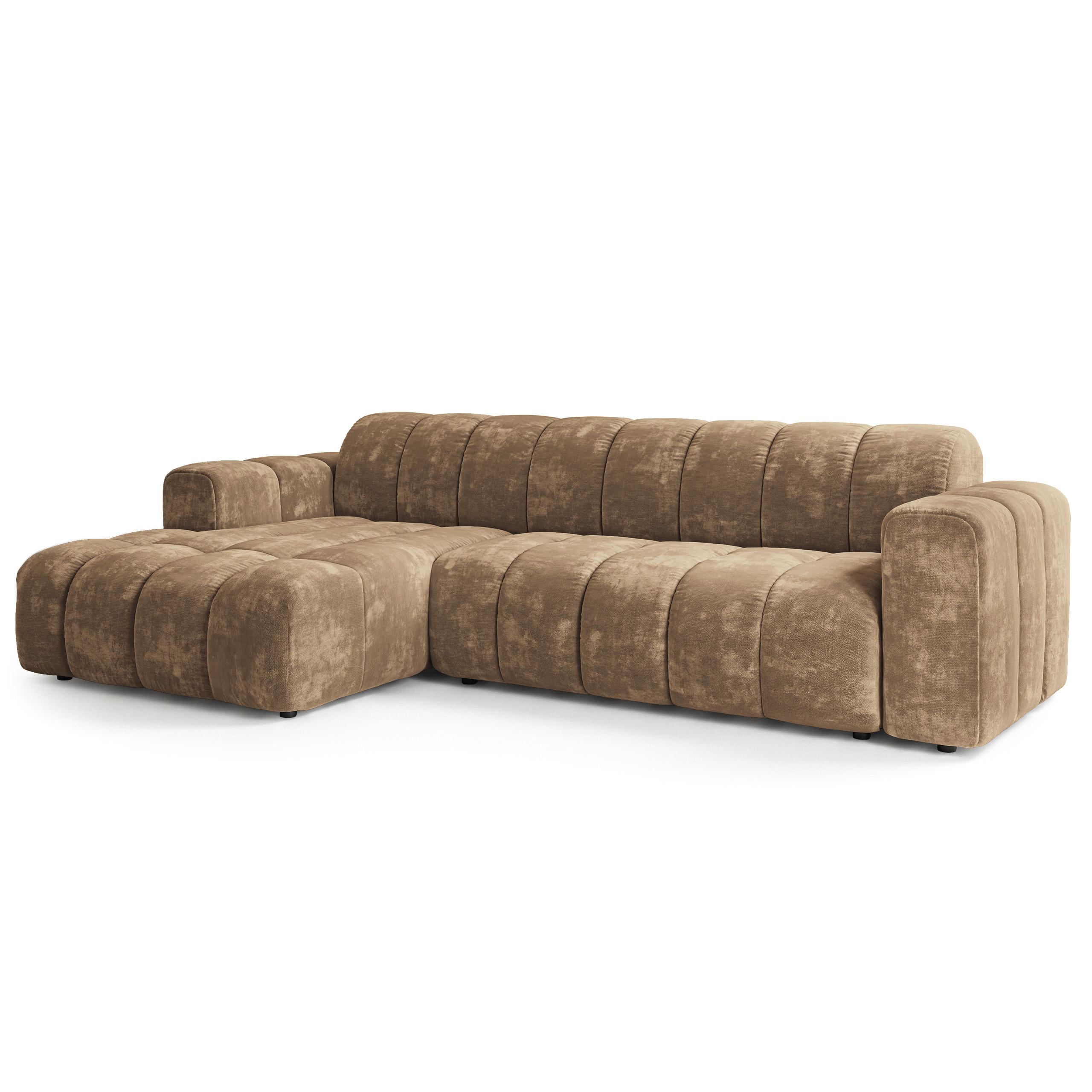ECKSOFA SETIA LM L-S Beige Chenille - Beige, Holzwerkstoff (304/165cm) - MASSENO