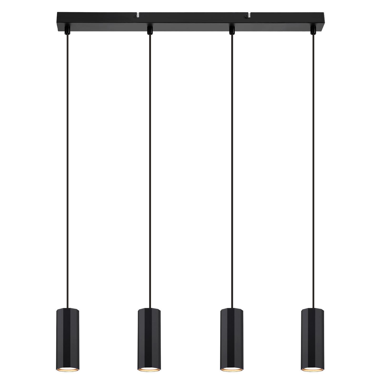PENDELLEUCHTE Stärke 4-flammig 60/6/170 cm - Schwarz, Metall (60/6/170cm) - Nettlife