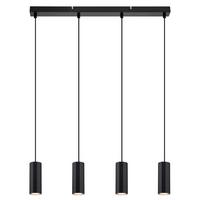 PENDELLEUCHTE Stärke 4-flammig 60/6/170 cm - Schwarz, Metall (60/6/170cm) - Nettlife