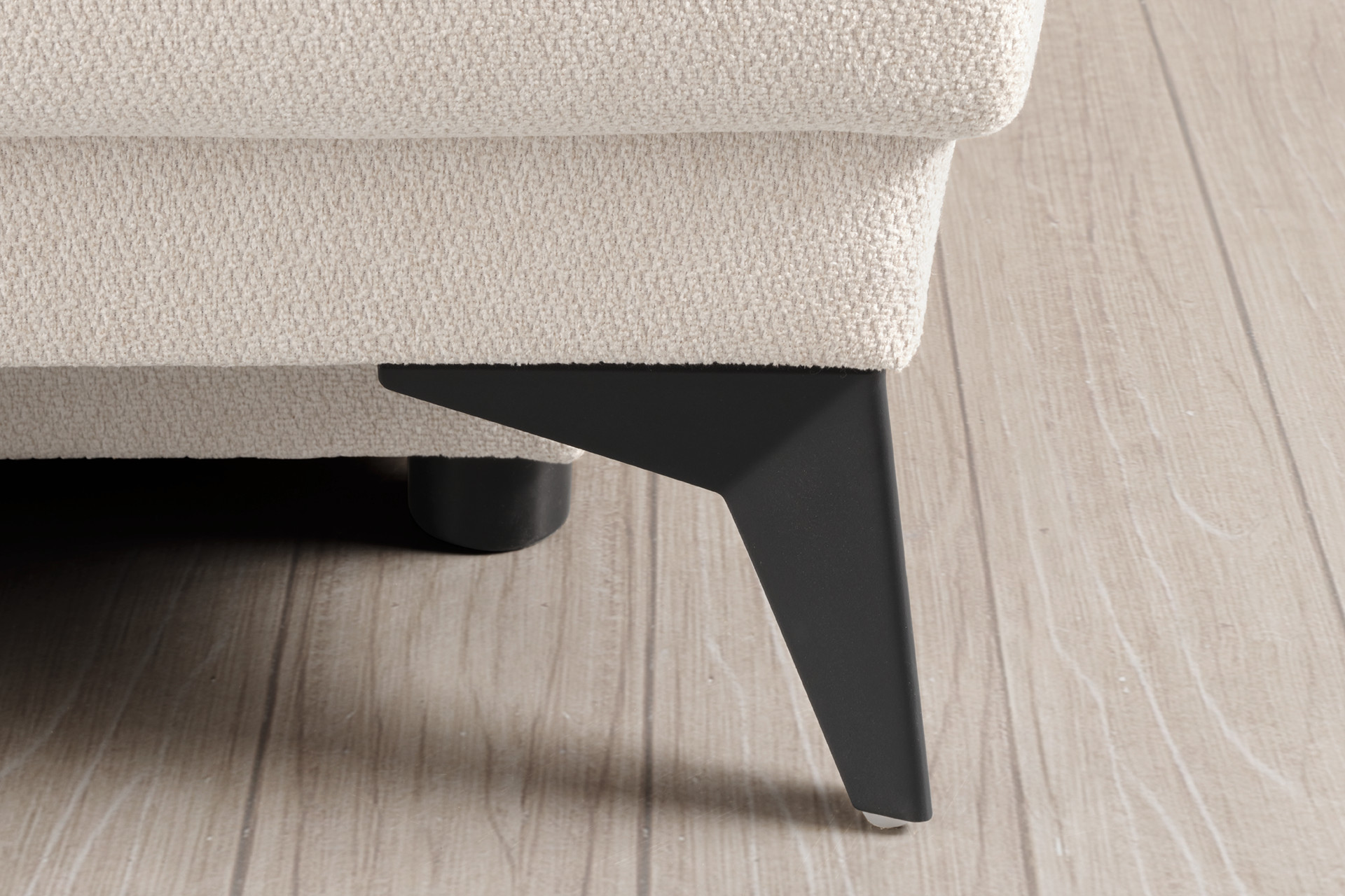 Schlafsofa weiss Füße konisch schwarz