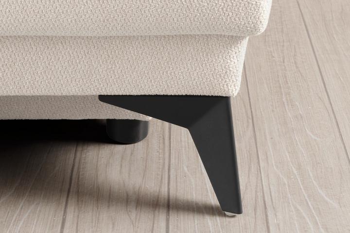 Schlafsofa weiss Füße konisch schwarz