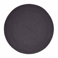 TEPPICH geflochten rund 150 cm - Schwarz, Textil (150/150cm) - Homescapes