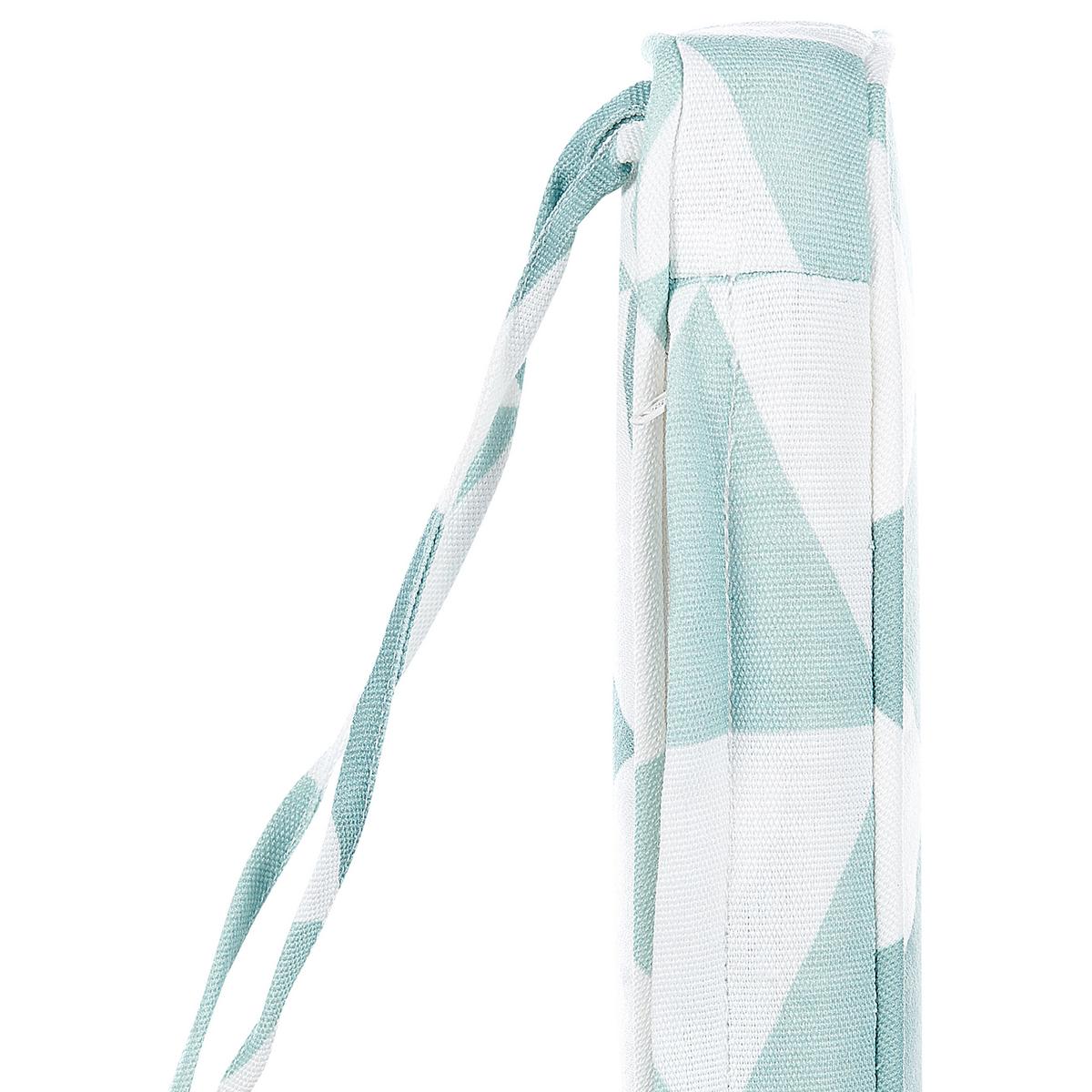 GARTENSTUHLKISSEN 6er-Set Hellblau 39/31 cm Tolve - Blau/Weiß, Textil (39/5/31cm) - Beliani