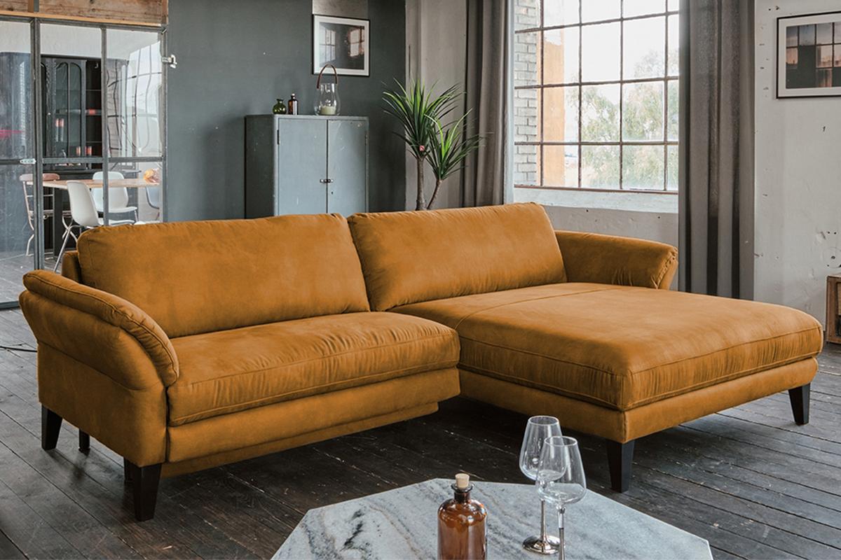 ECKSOFA MIT MOTORISCHER RELAXFUNKTION MALTA Rotbraun Webstoff Relaxfunktion - Rotbraun/Cognac, Buchenholz/Textil (302/175cm) - KAWOLA