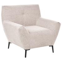 SESSEL Stoff Beige Lakene - Beige, Textil (94/88/88cm) - Beliani