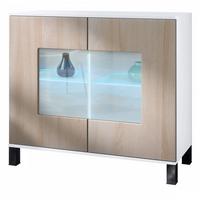 KOMMODE Grömitz Eiche sägerau - Eiche San Remo, Holzwerkstoff (92.5/84.5/35cm) - Vladon