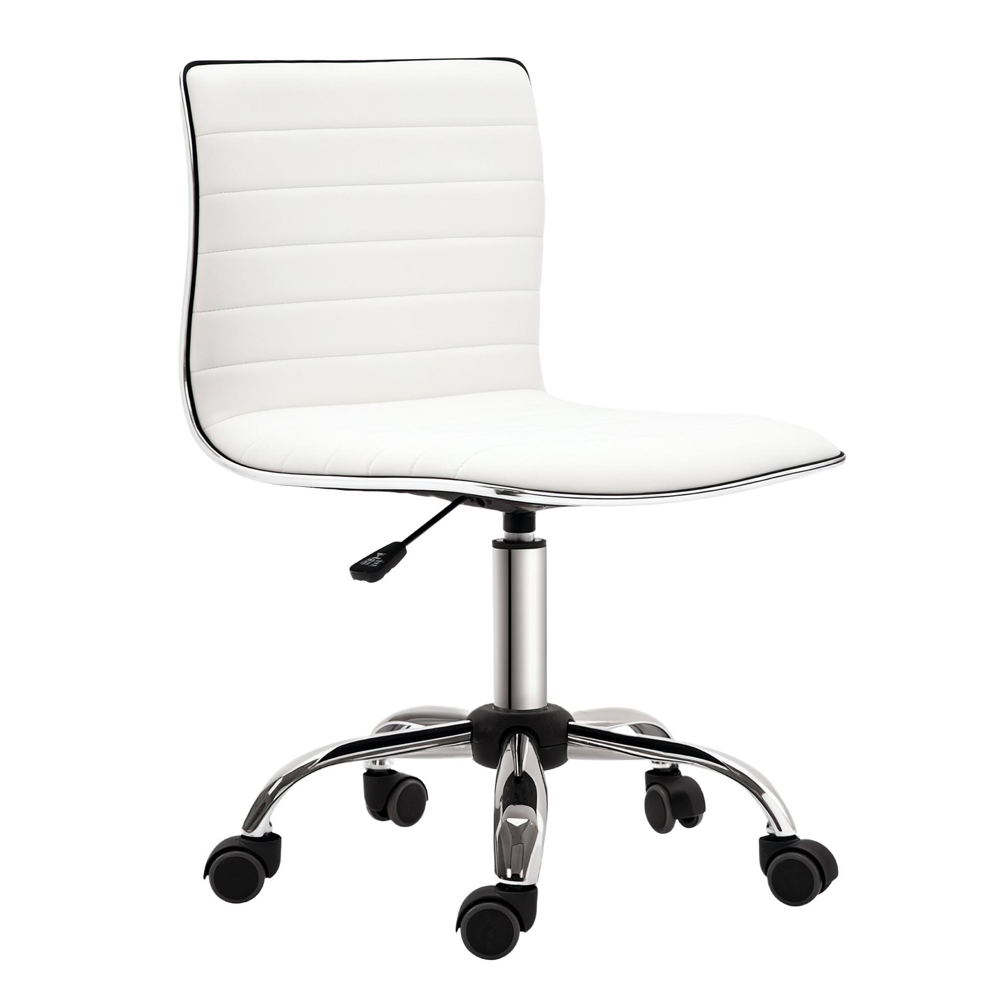 FRISEURSTUHL, Drehstuhl, Stahl PU, Weiß - Weiß, Metall (48/90/52cm) - HOMCOM