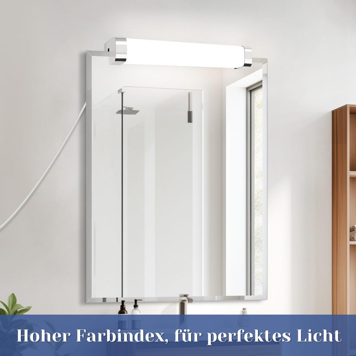 SPIEGELLEUCHTE AACHEN 37.8/5.6/5.8 CM - Chromfarben, Kunststoff (37.8/5.6/5.8cm) - Nettlife