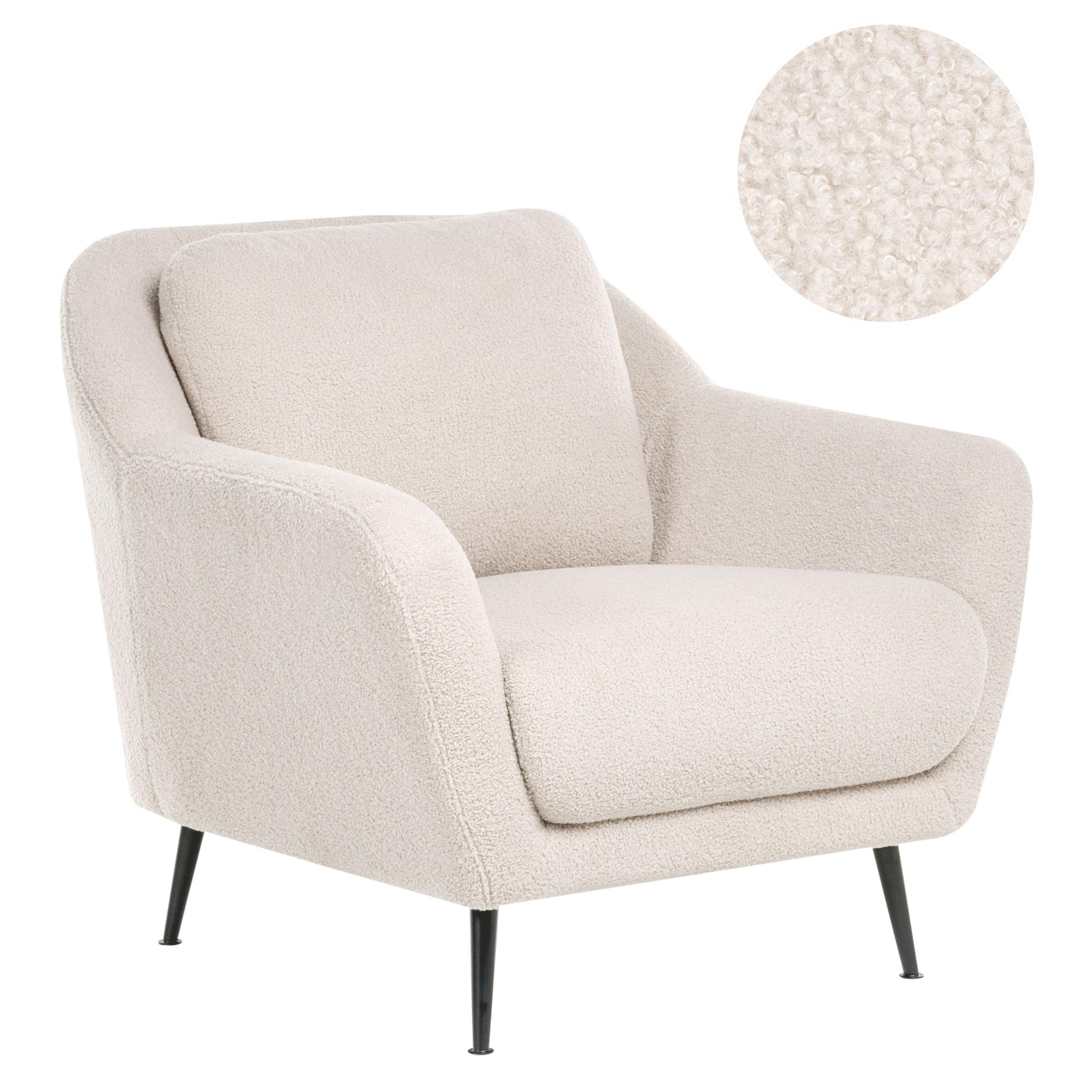 SESSEL Bouclé Beige Eiby - Beige, Textil (84/80/90cm) - Beliani