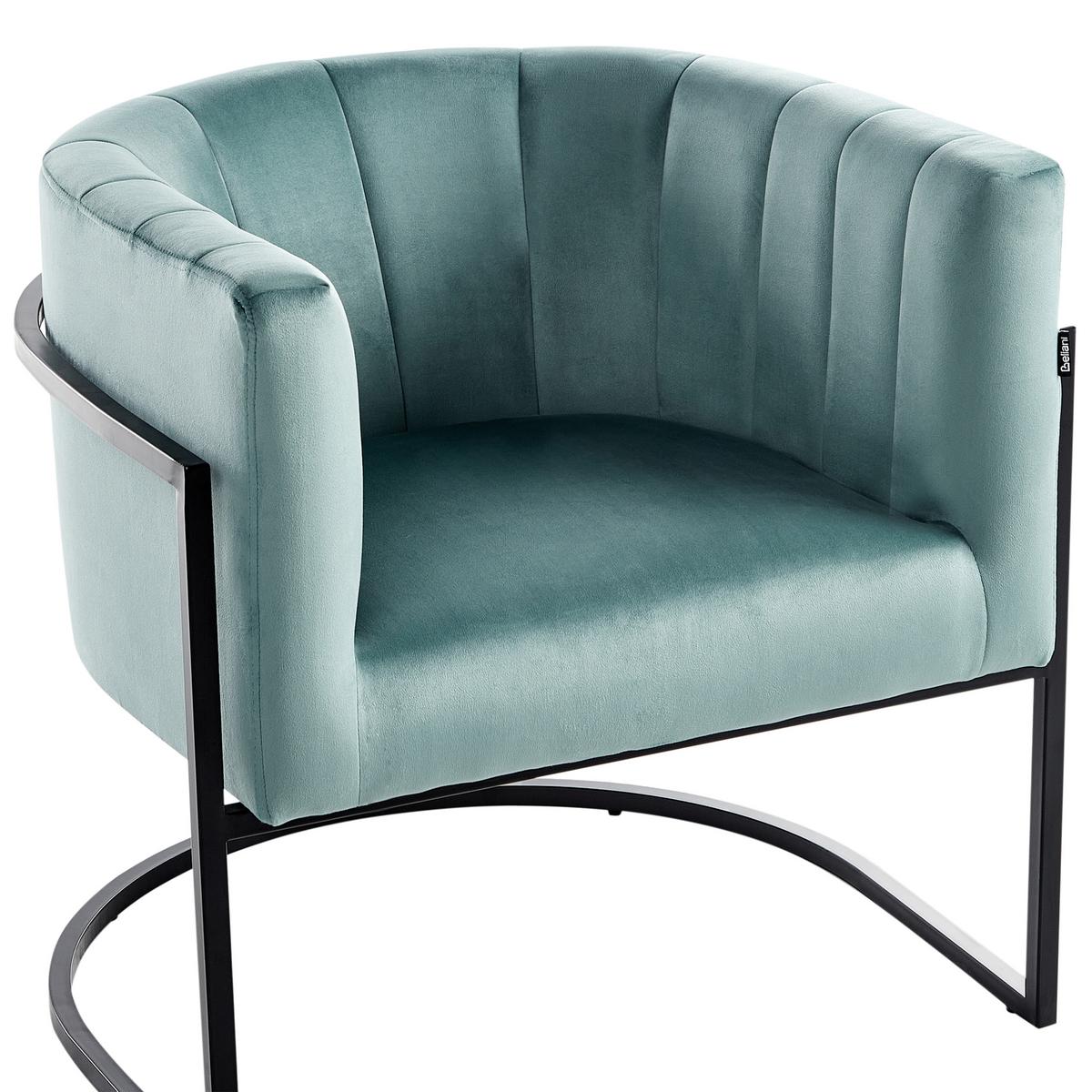 SESSEL Mintgrün Larvik II - Schwarz/Mintgrün, Textil (73/72/66cm) - Beliani