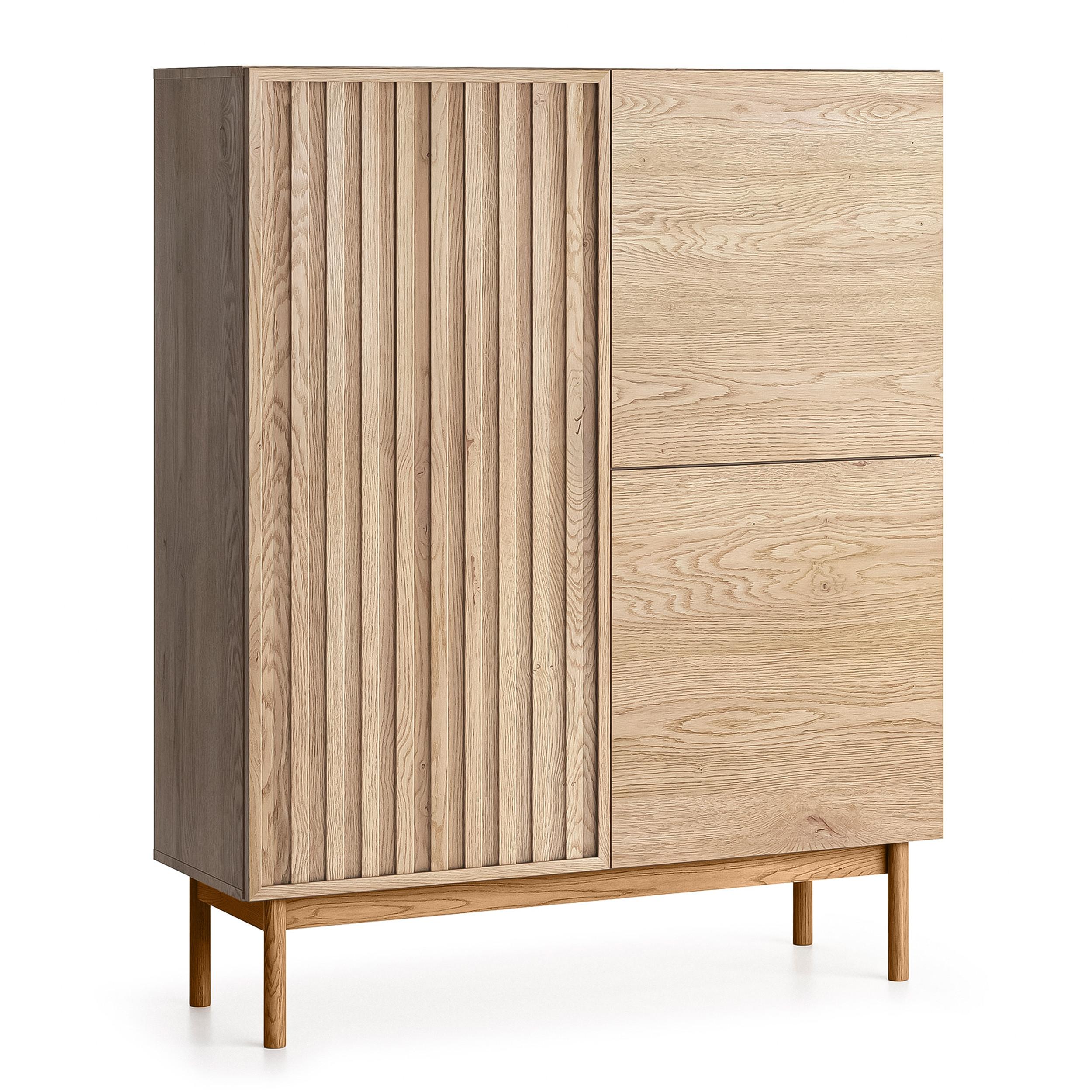 SIDEBOARD Santarco 3T Eiche Cremona 106/130/37 cm – 3-türig - Eichefarben, Holz/Holzwerkstoff (106/130/37cm) - AX Living