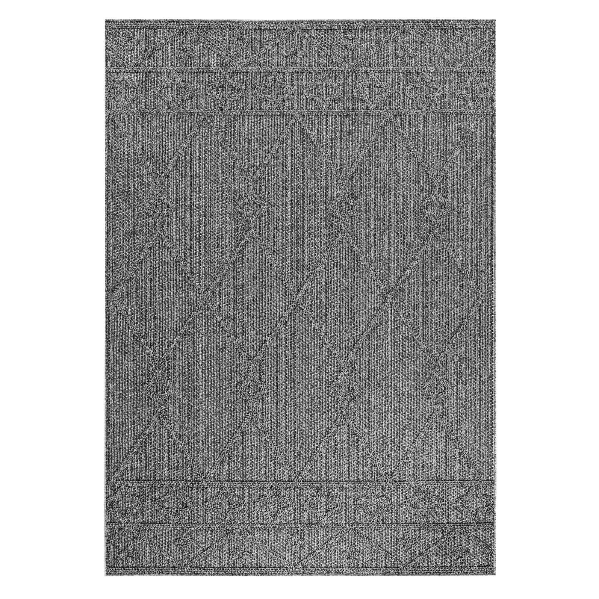 TEPPICH Outdoor IMST in Grau, im Berber-Stil, 160 x 230 cm - Grau, Textil (160/230cm) - KADIMA DESIGN