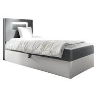 BOXBETT Gold Junior 1, Seite zum Öffnen des Bettkastens: Links - H3 - Weiß/Grau, Holz (80/200cm) - MIRJAN24