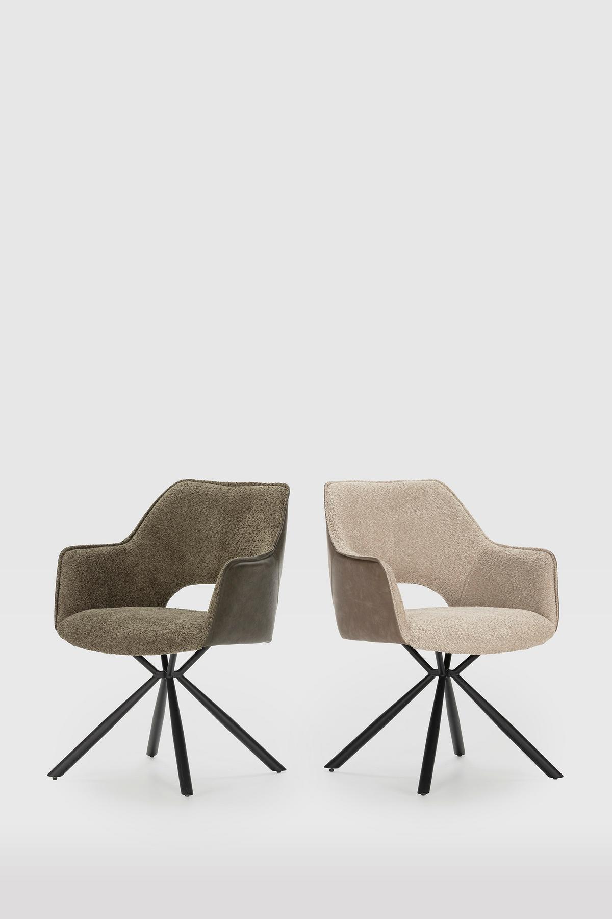 ESSZIMMERSTUHL Mariel Grün 60/62/47 cm 2er-Set - Grün, Textil (62/47/60cm) - Calicosy
