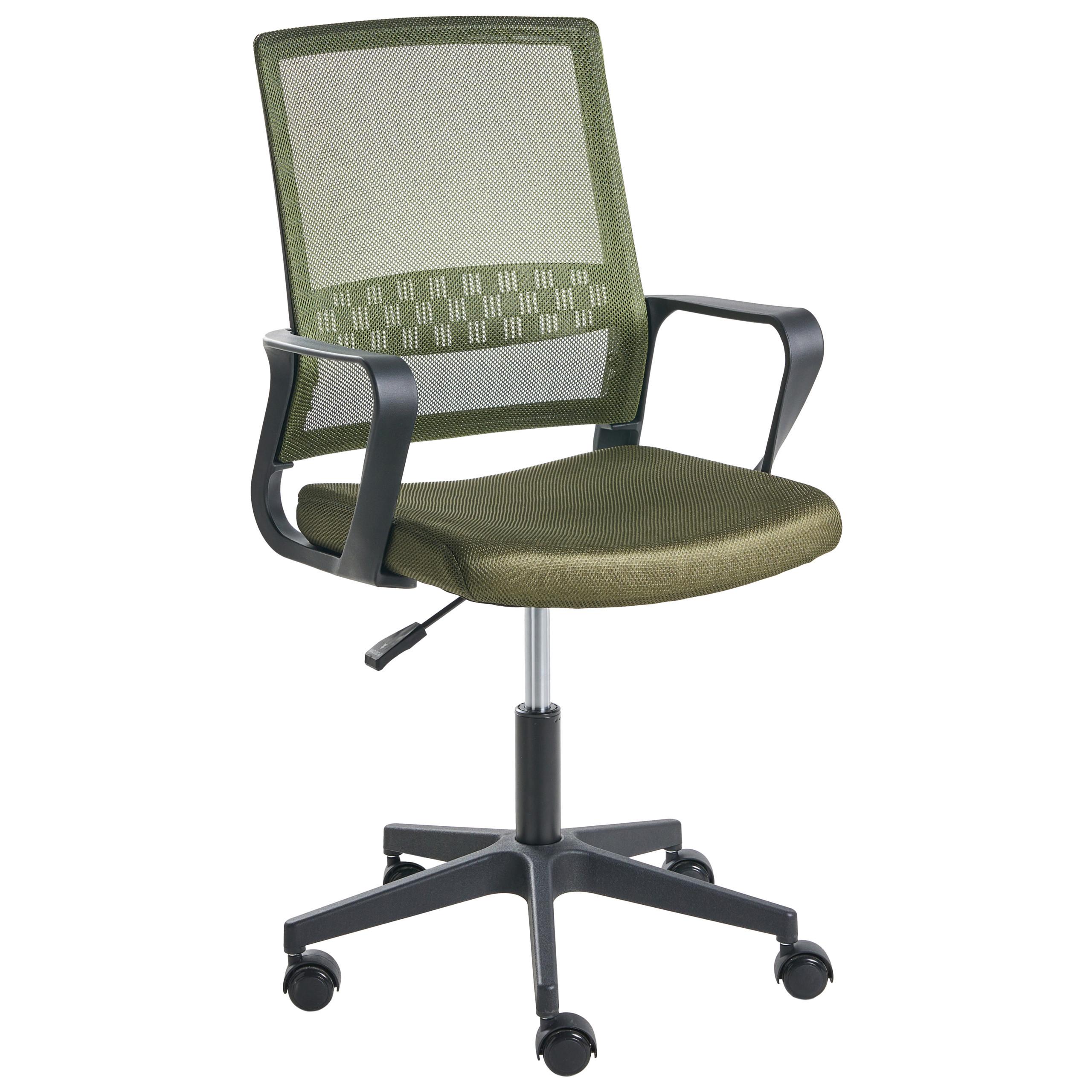 BÜROSTUHL Dunkelgrün Ease - Schwarz/Grün, Textil (54/94/54cm) - Beliani