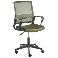 BÜROSTUHL Dunkelgrün Ease - Schwarz/Grün, Textil (54/94/54cm) - Beliani