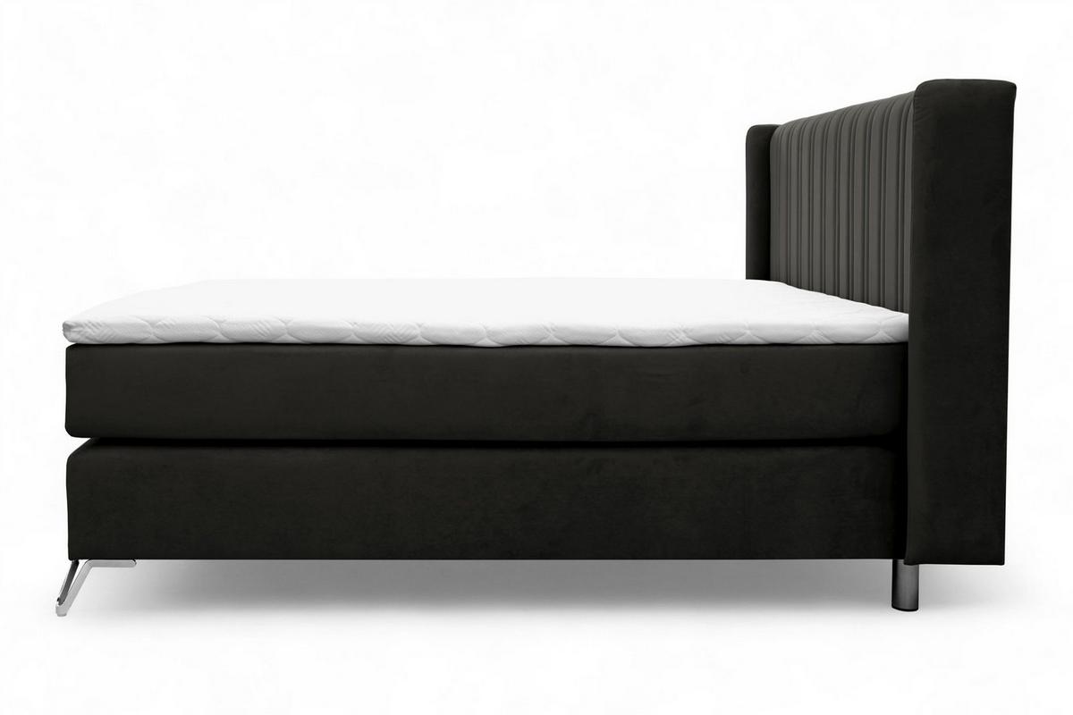 BOXSPRINGBETT Agnus - Schwarz, Holzwerkstoff/Textil (140/200cm) - Fun Möbel