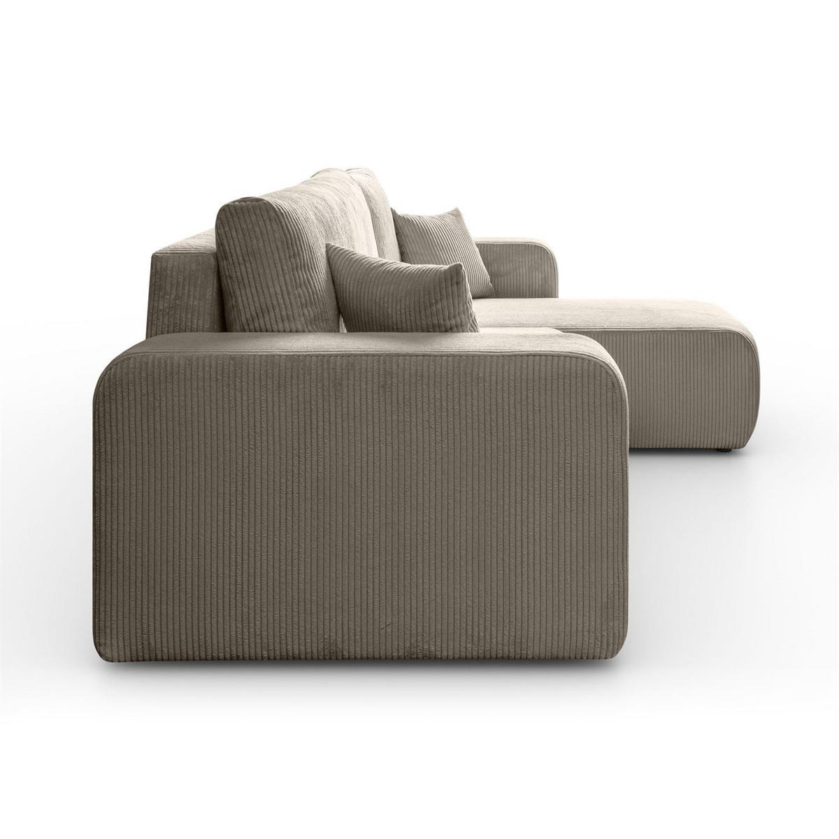 ECKSOFA PRESTIGE L, Poso 02 - Beige, Textil (247/143cm) - Lookway