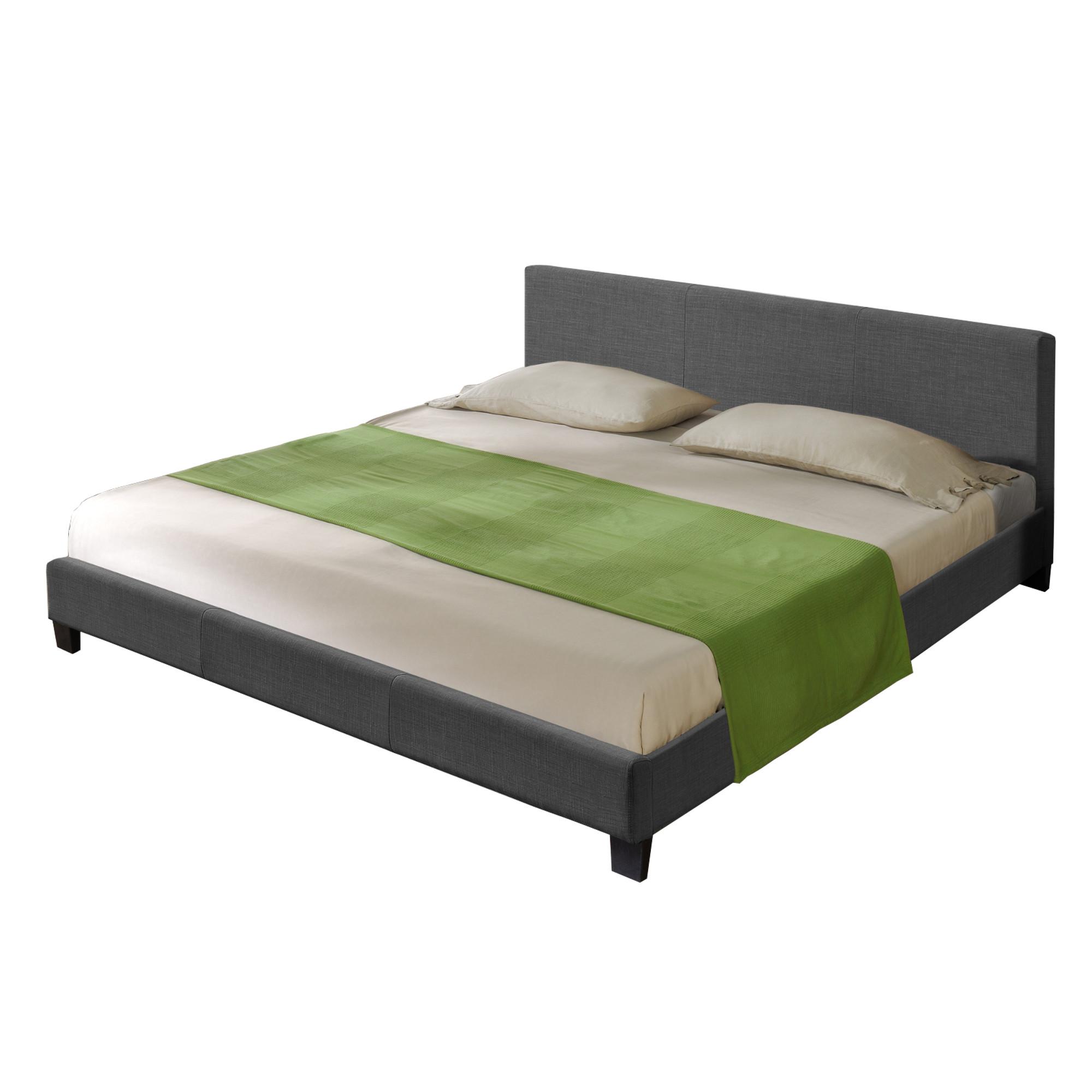 POLSTERBETT Skagen - Dunkelgrau, Textil (140/200cm) - Corium