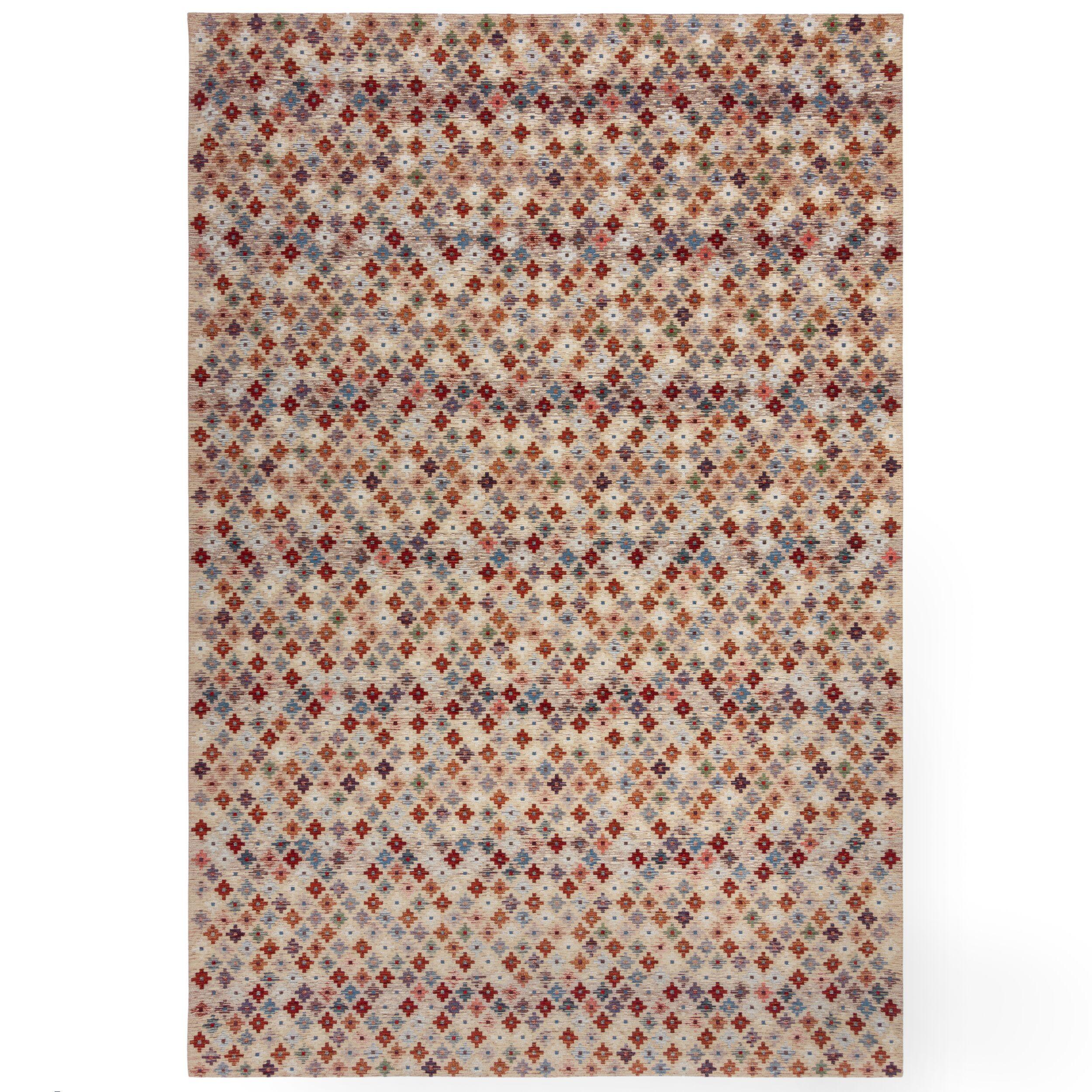 TEPPICH COQUET, mit Kreuz Muster, Rot-Bunt, 200 x 290 cm - Rot, Textil (200/290cm) - KADIMA DESIGN