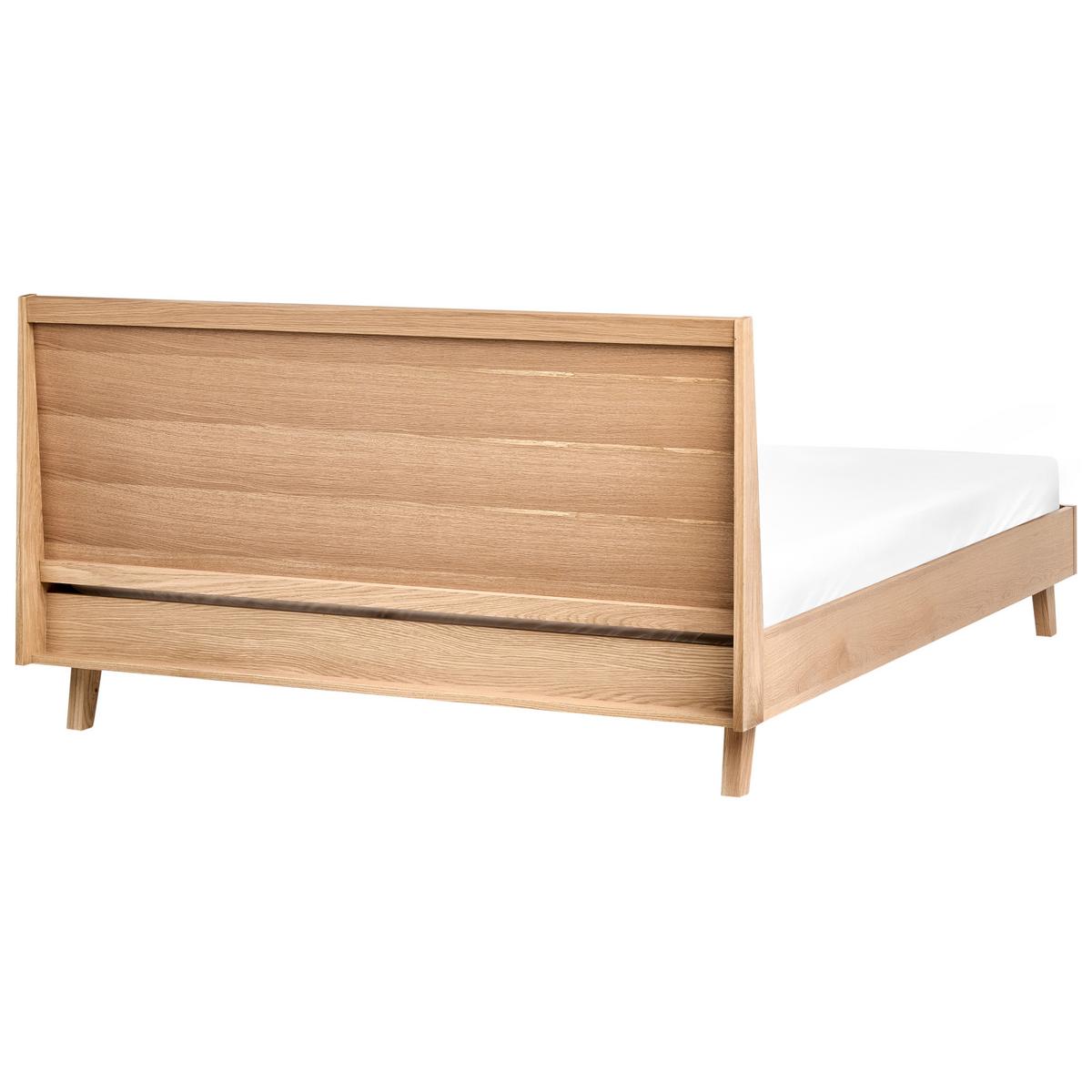 BETT mit Lattenrost 160/200 cm Hellbraun Wizernes - Hellbraun, Holzwerkstoff (160/200cm) - Beliani