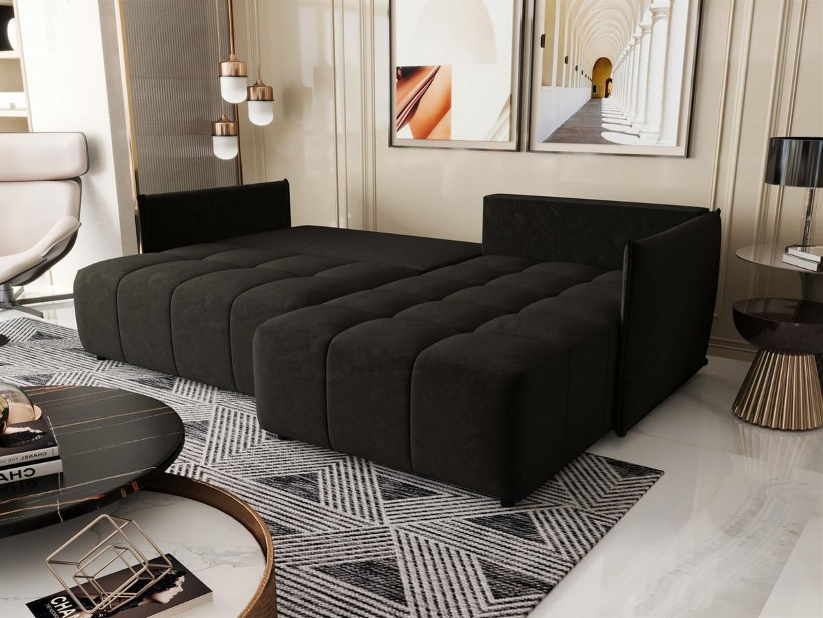 ECKSOFA Treviso - Braun, Holzwerkstoff/Textil (245/185cm) - Fun Möbel