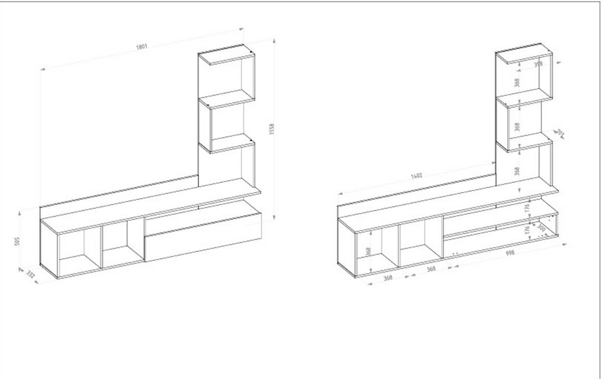 LOWBOARD AMIL 180,1/155,8/33,2 cm, Kaschmir - Kaschmir/Eichefarben, Holzwerkstoff (180.1/155.8/33.2cm) - MASSENO