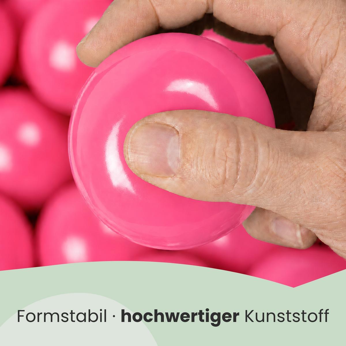 BÄLLEBAD-BÄLLE 50 Stück, Pink, 5.5 cm - Pink, Kunststoff (5.5/5.5/5.5cm) - Littletom