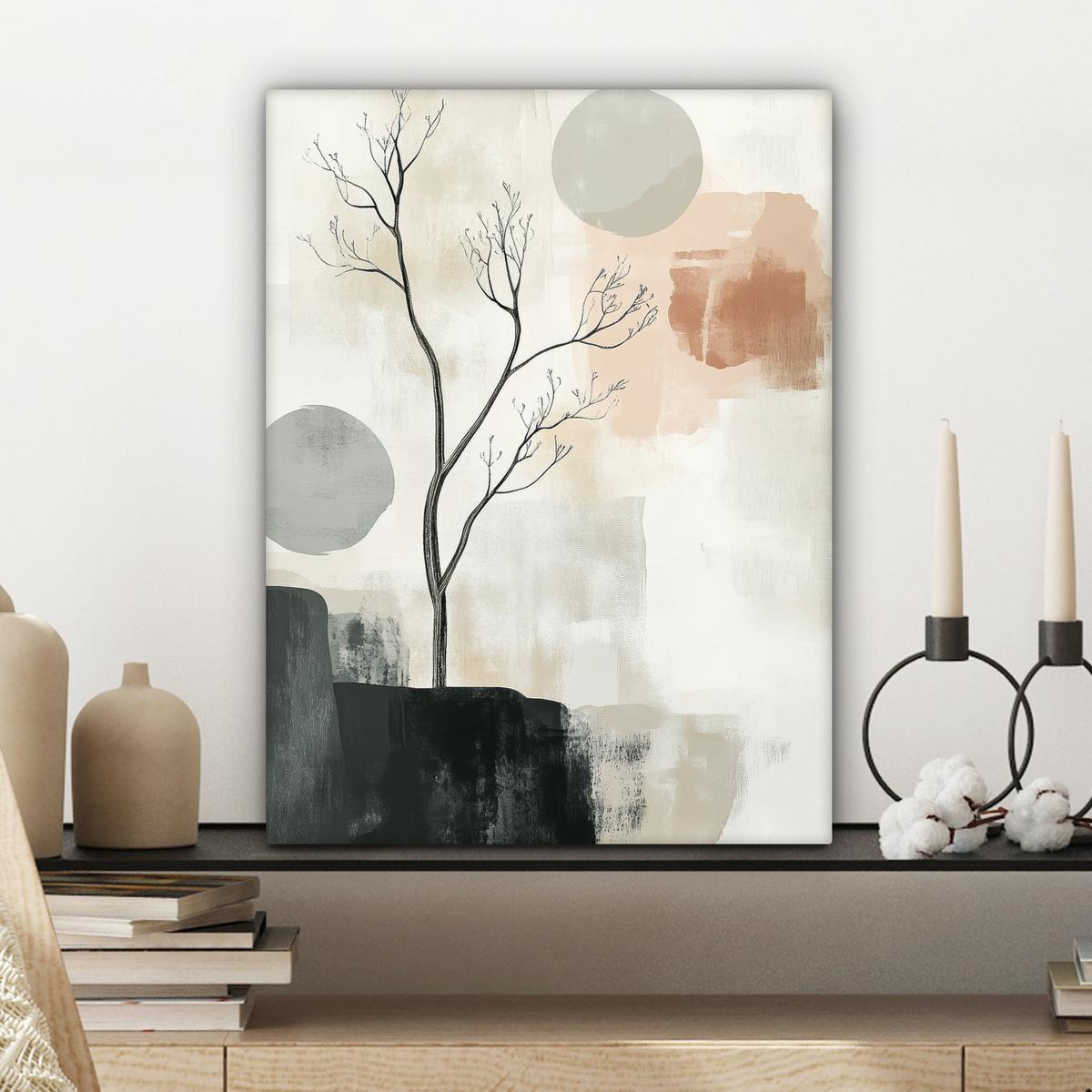 LEINWANDBILD Wabi sabi - Beige - Pflanze Room Decor 30x40 cm - Sandfarben, Textil (30/40cm) - MuchoWow