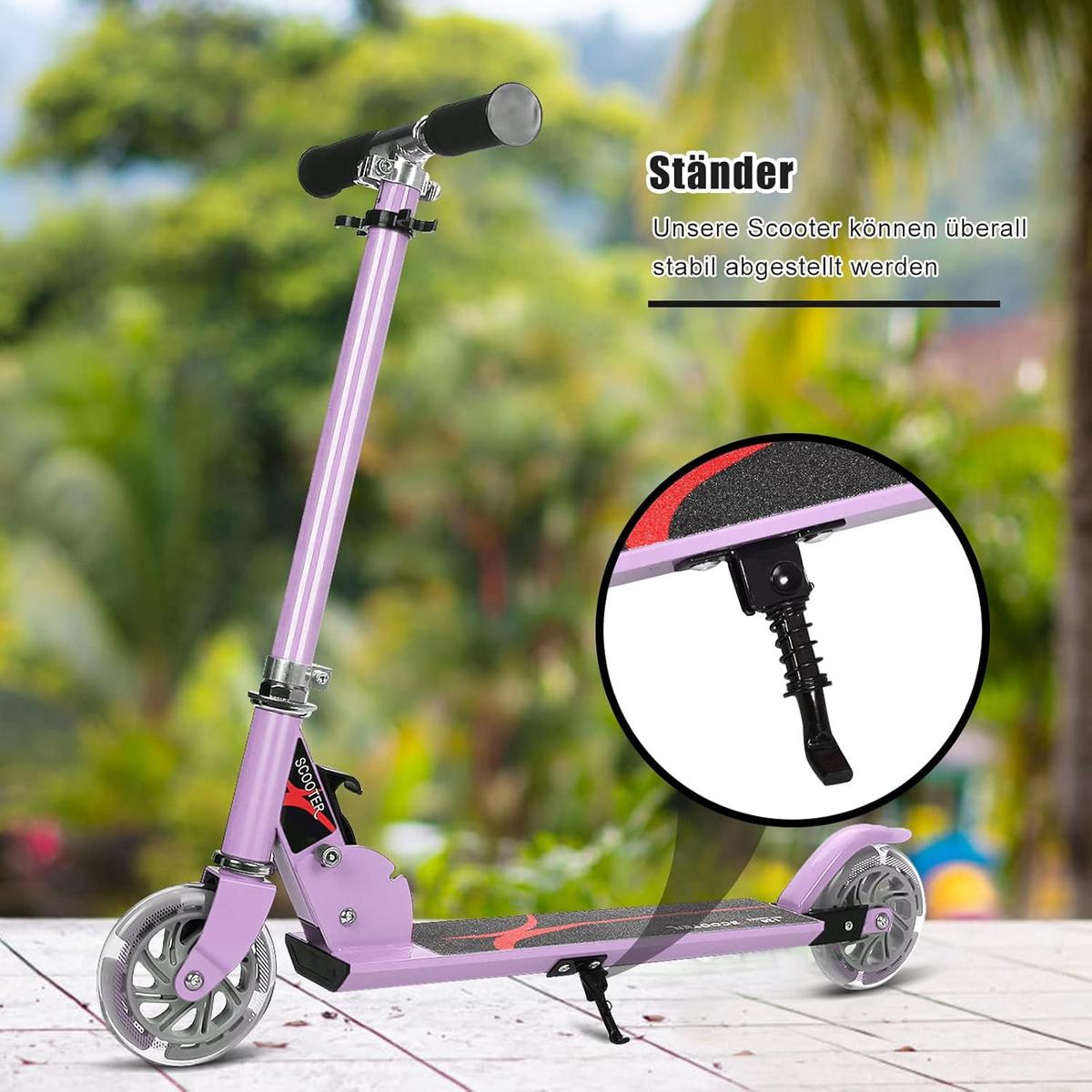 SCOOTER 85cm Purpur - Lila, Kunststoff (70/85/10cm) - COSTWAY