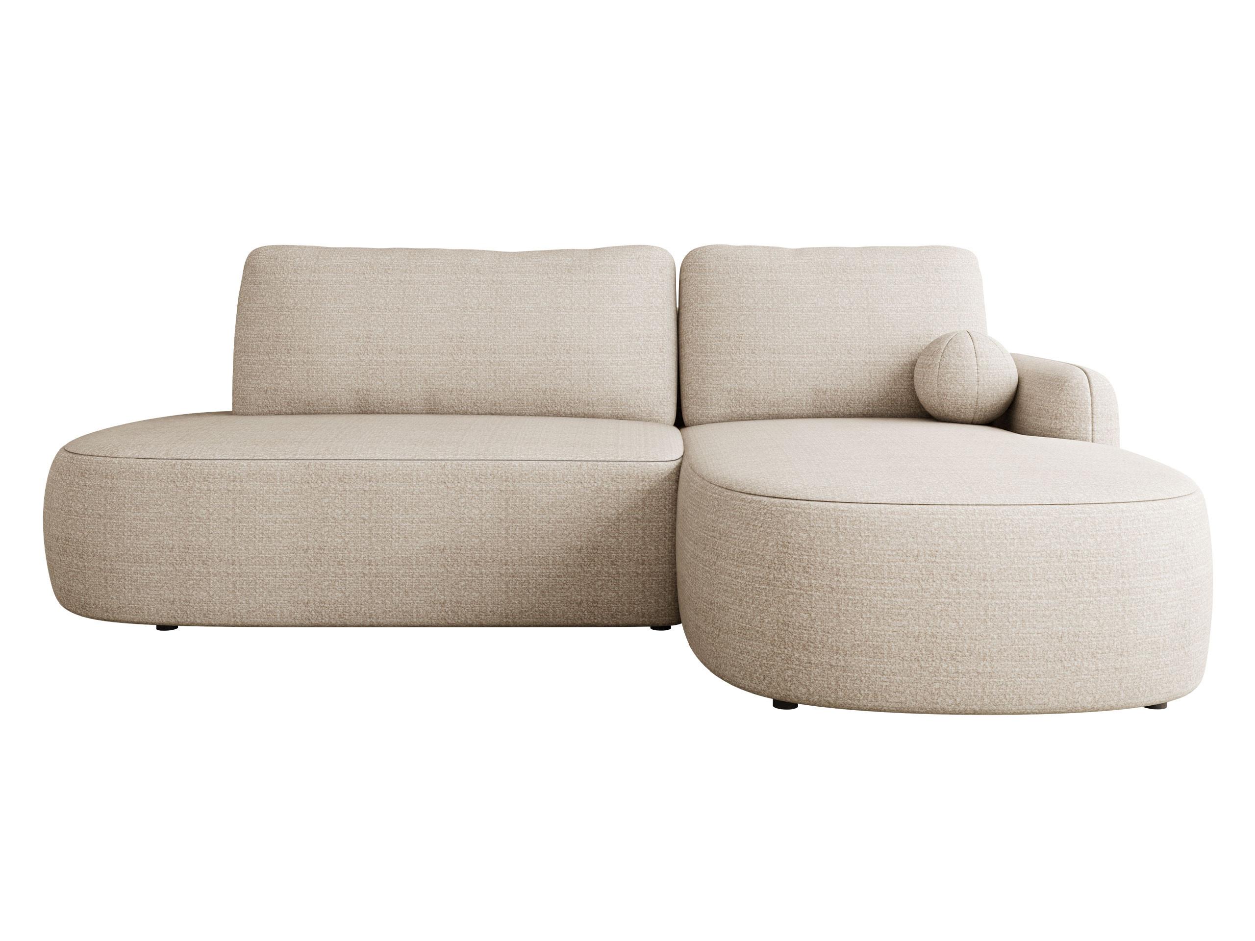 ECKSOFA Loridu O, Seite: Rechts - Sandfarben/Schwarz, Holz/Kunststoff (274/174cm) - MIRJAN24