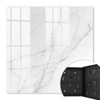 SCHLÜSSELBOX Schwarz 30x30 cm- Türöffnung nach rechts - Marmor-Eleganz - Weiß, Metall (30/30/5cm) - TULUP