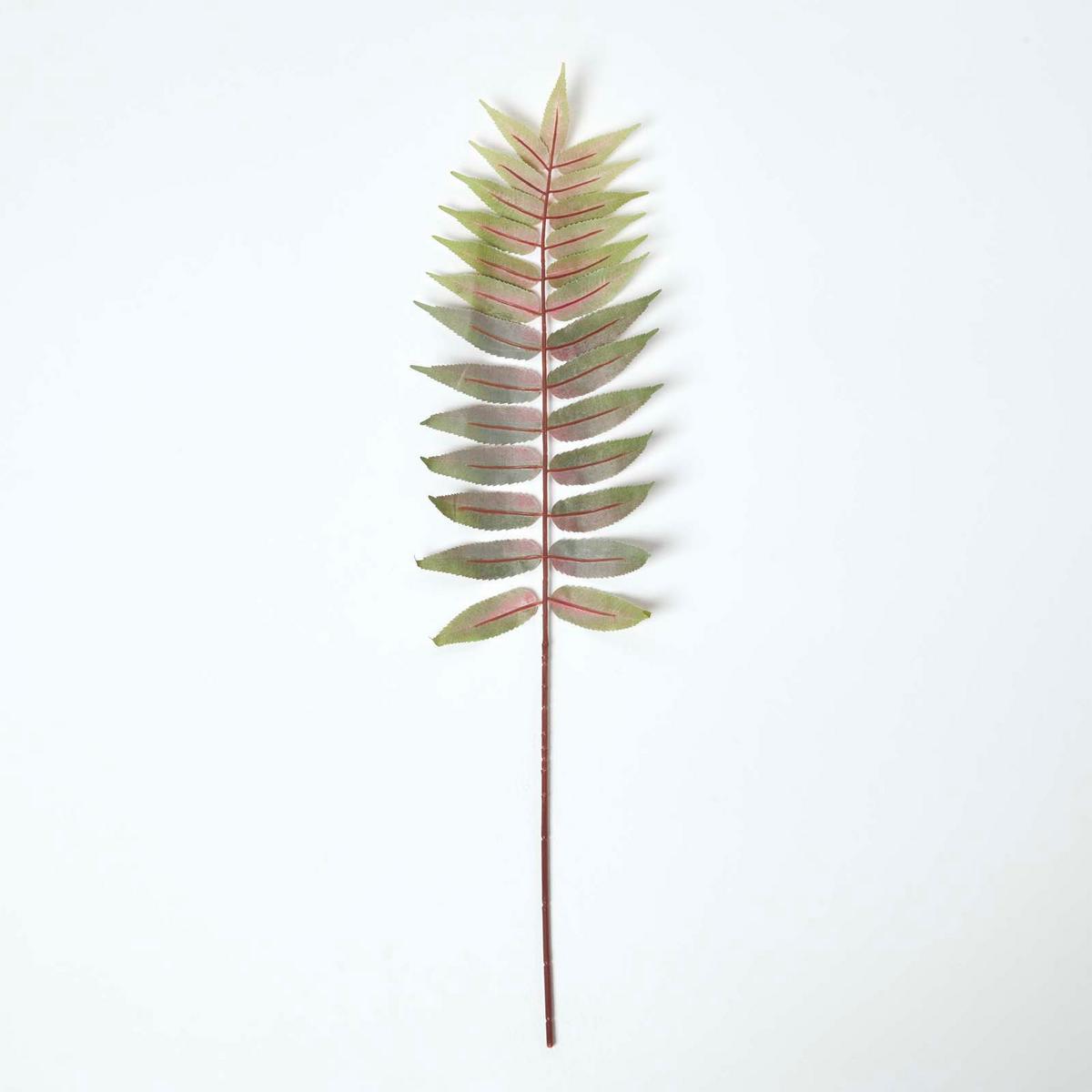 DEKOZWEIG Palmfarn rot-grün, 72 cm - Grün, Kunststoff (72cm) - Homescapes