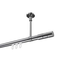 GARDINENSTANGE INNENLAUF Sonette Elanto 180 cm, 1-läufig, 20 mm Ø Chrom - Chromfarben, Metall (180cm) - INTERDECO