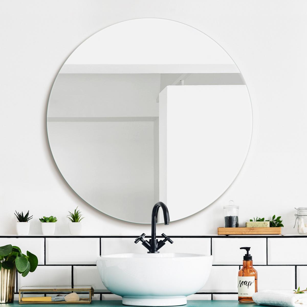 WANDSPIEGEL rahmenlos, 100 cm Durchmesser - Silberfarben, Glas (100/100/0.4cm) - Bilderwelten
