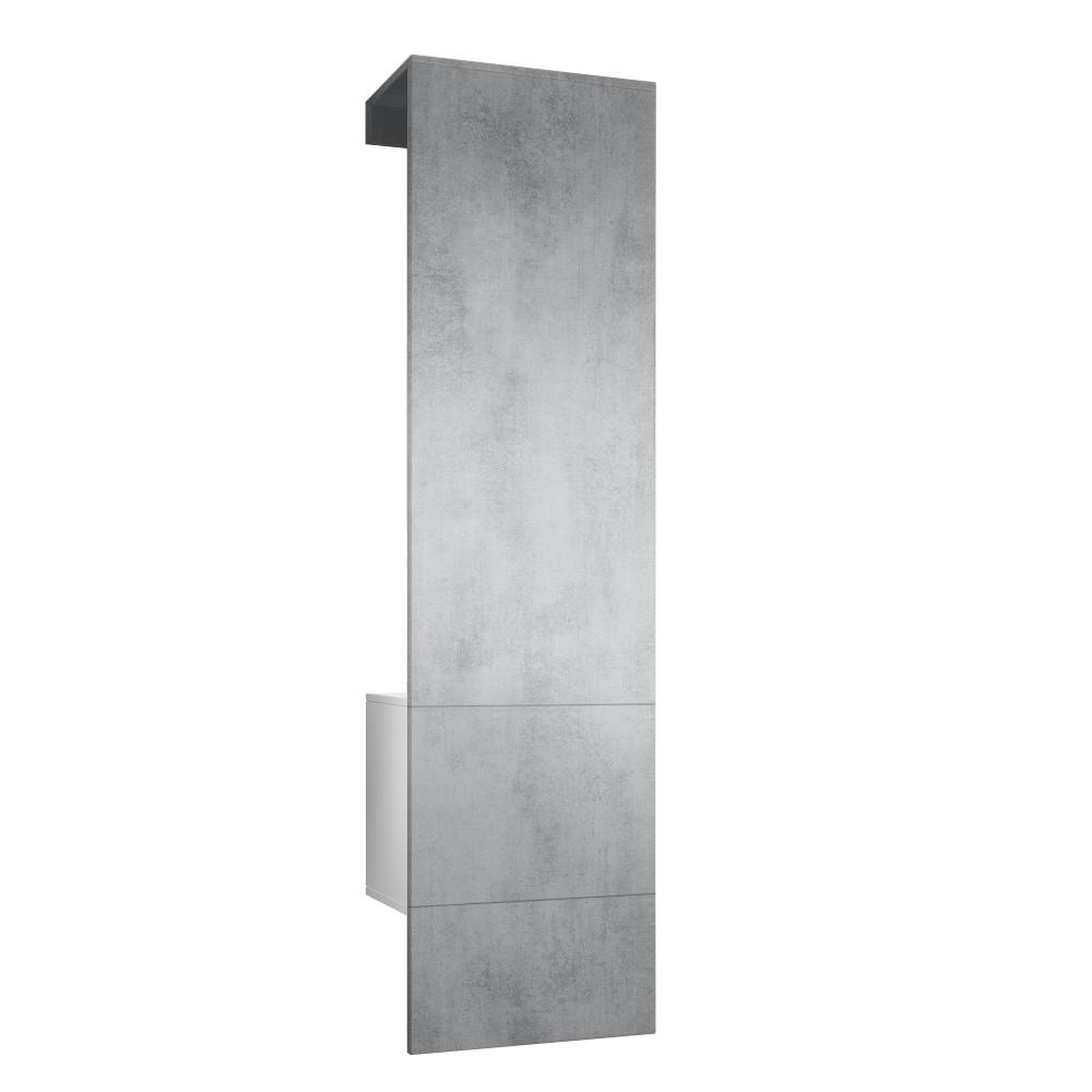 GARDEROBE Carlton Paneel in Beton Oxid Optik - Hellgrau, Holzwerkstoff (52/193/35cm) - Vladon