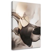 LEINWANDBILD 3D-Abstraktion Beige Braun Modern 60x90cm - Beige, Textil (60/90cm) - Feeby